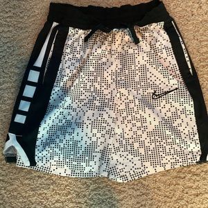 white/black squares athletic shorts